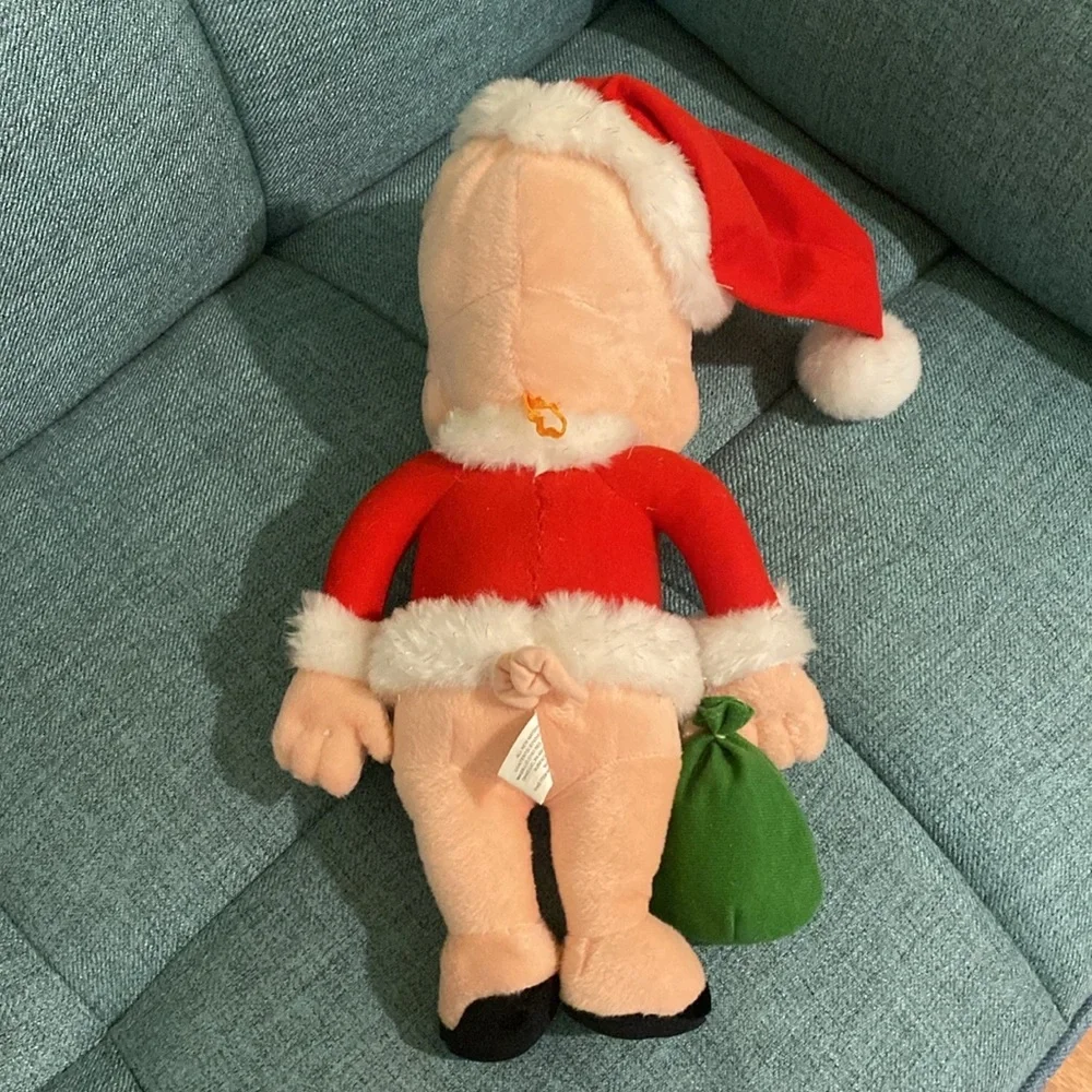 Vintage Disney Mickey Mouse and Looney Tunes Porky Pig Santas Stuffed Animals - Picture 4 of 11